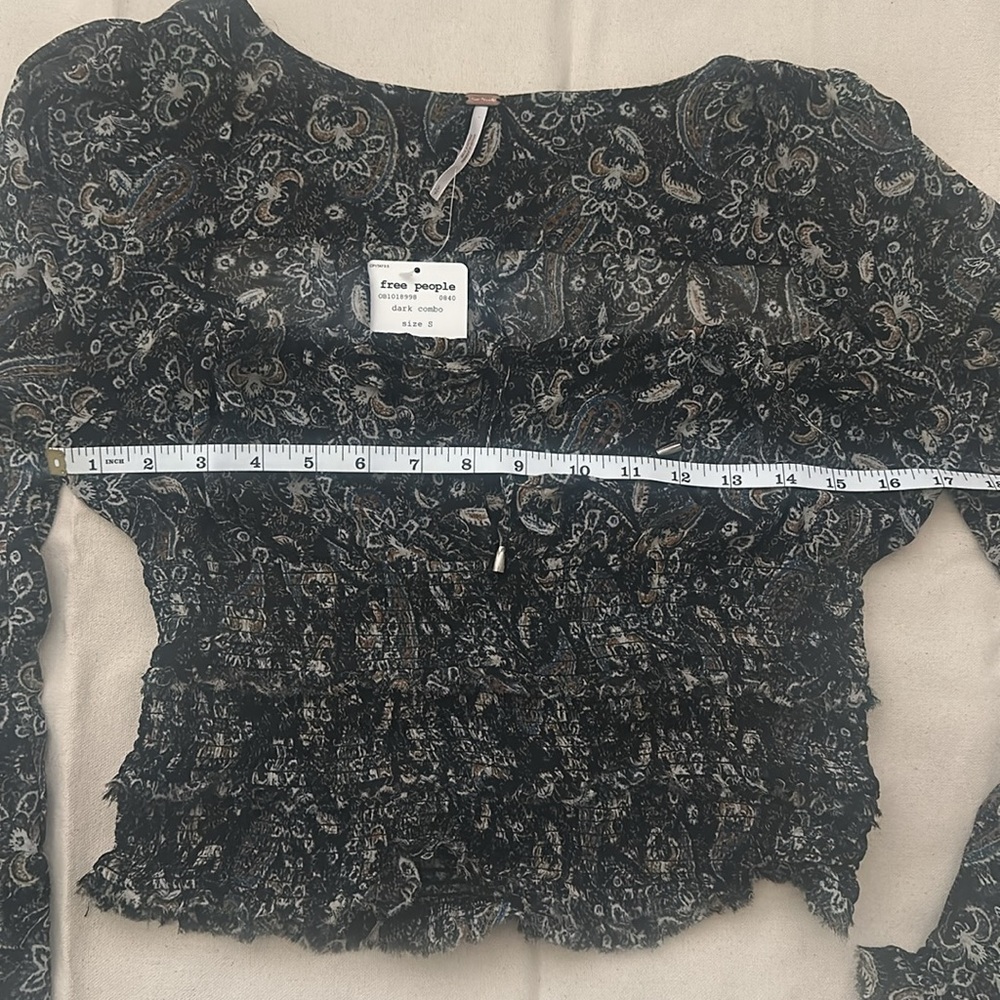NWT Free People Lolita Top in Black Combo - Picture 16 of 16